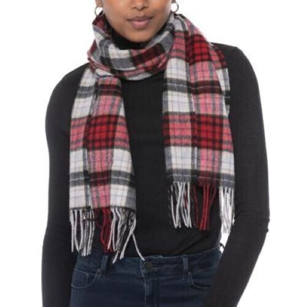 Charter Club Plaid Cashmere Scarf New With Tags